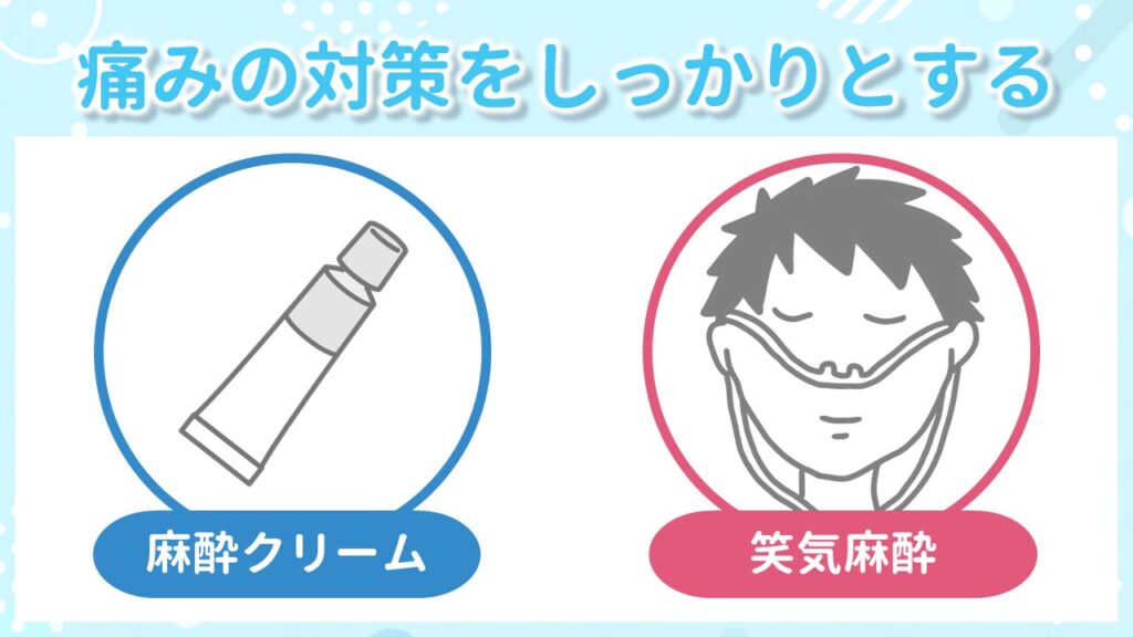 痛み対策をしっかり行う